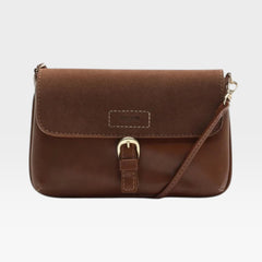 BOLSA TIRACOLO MÉDIA FIVELA FRONTAL MARROM C 50016 2017 0003 ANACAPRI