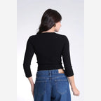 BLUSA CANELADA MANGA 3/4 BLFEM00232 REVANCHE