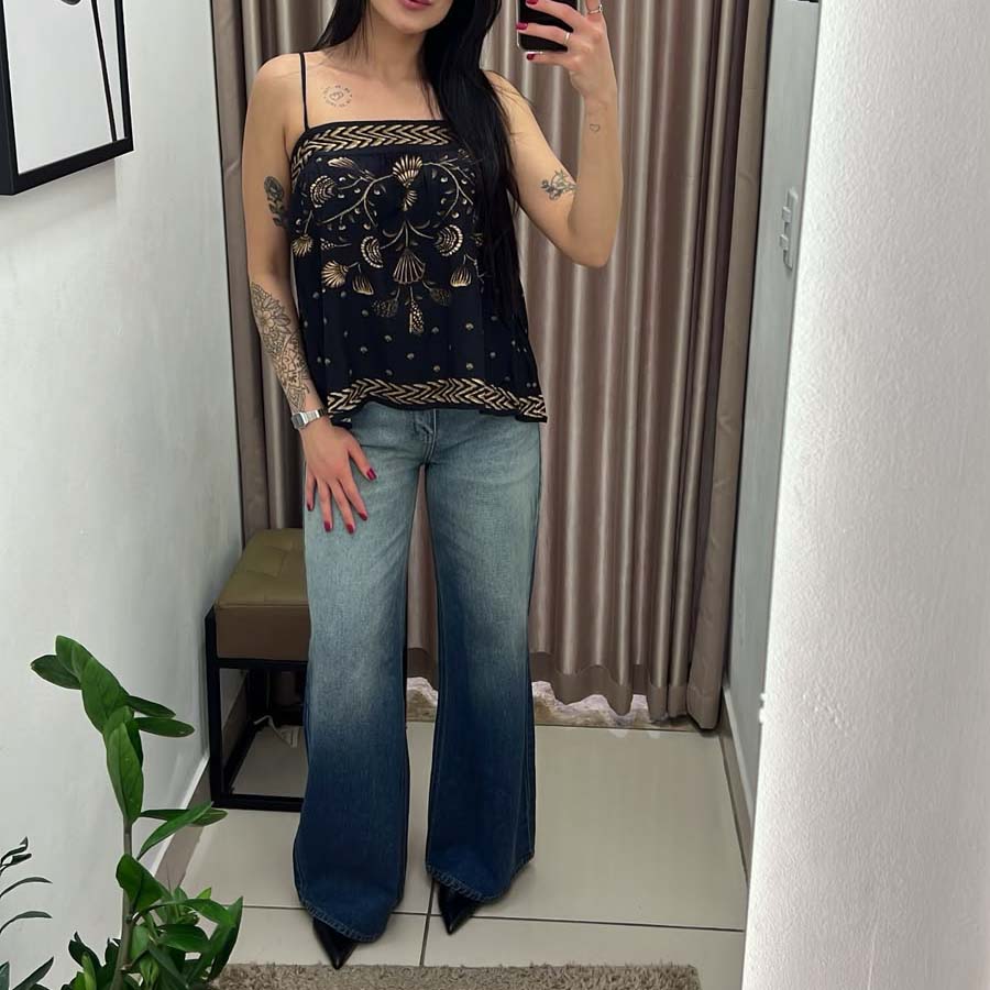 Calça Feminina Alcance ref. JEANS PANTALONA - VintedoisK