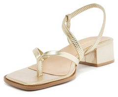 SANDÁLIA SALTO BLOCO TIRA ÚNICA DOURADA C 30530 0001 0001 ANACAPRI