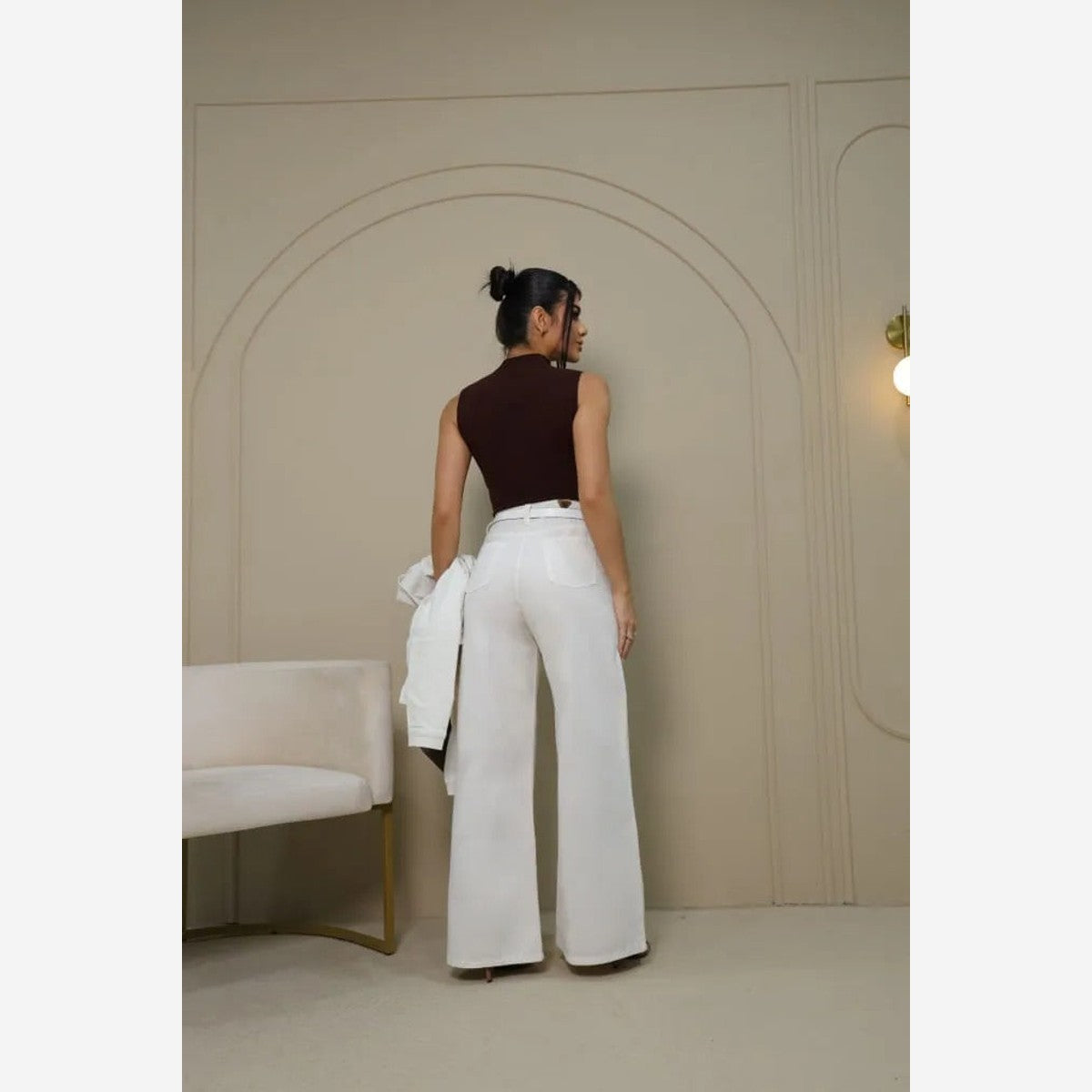 CALÇA WIDE LEG PANTALONA SARJA 201284CA REVANCHE