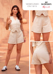 SHORTS LINHO CINT ALTA BOLSO FACA FEM00071 REVANCHE