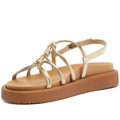 SANDÁLIA PAPETE PINGENTE METÁLICO DOURADA C 30741 0005 0004 ANACAPRI