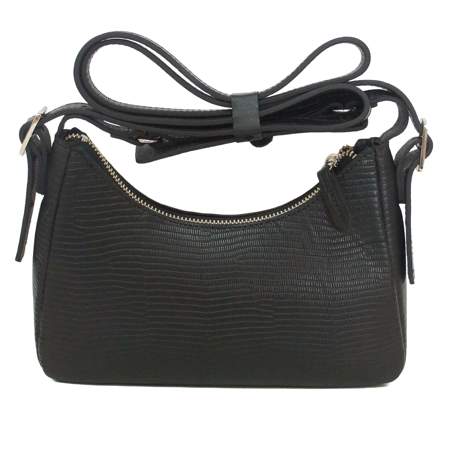 BOLSA TIRACOLO PEQUENA PRETA LEZARD S 50010 0599 0001 SCHUTZ - Vintedoisk