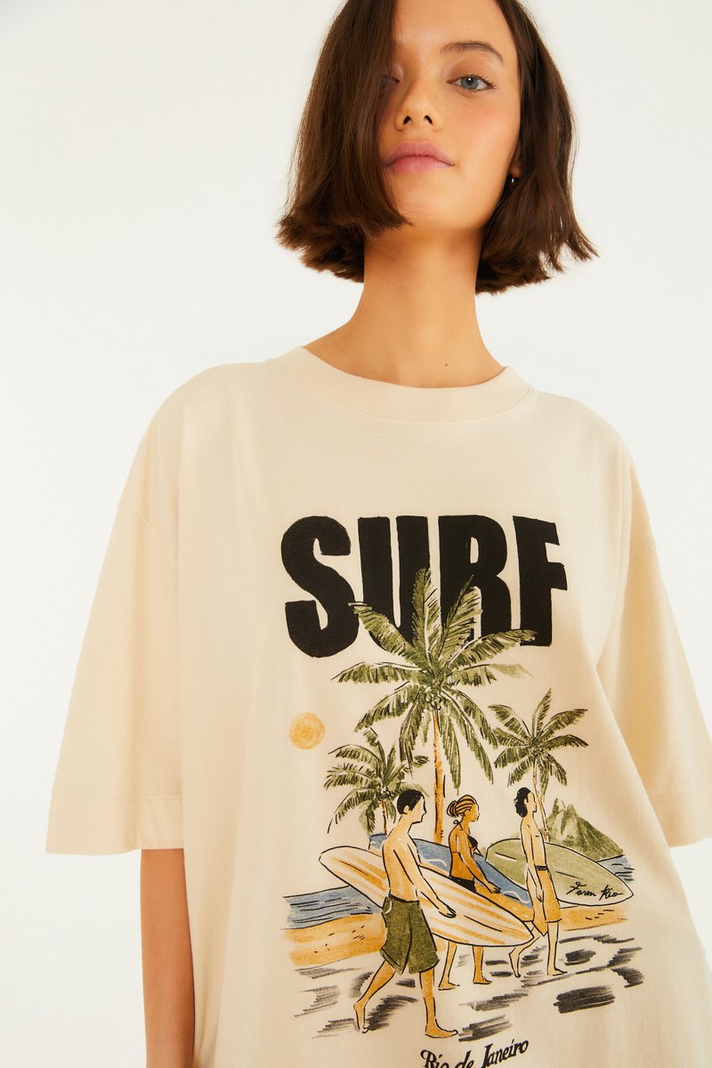 BLUSA T-SHIRT AMPLA SURF 358738 FARM RIO Imagem secundária do produto