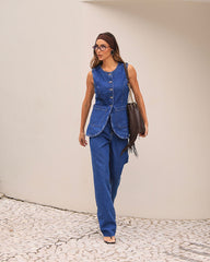 CALÇA JEANS WIDE LEG 3306002 ALCANCE