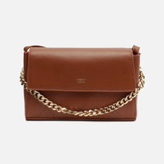 BOLSA TIRACOLO MARROM PEQUENA CORRENTE METAL A 57100 2339 0006 AREZZO