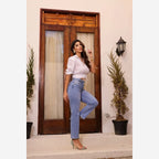 CALÇA JEANS MOM BARRA NORMAL 201007C REVANCHE