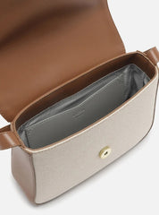 BOLSA TIRACOLO COURO PALHA MARROM A 50011 0986 0002 AREZZO