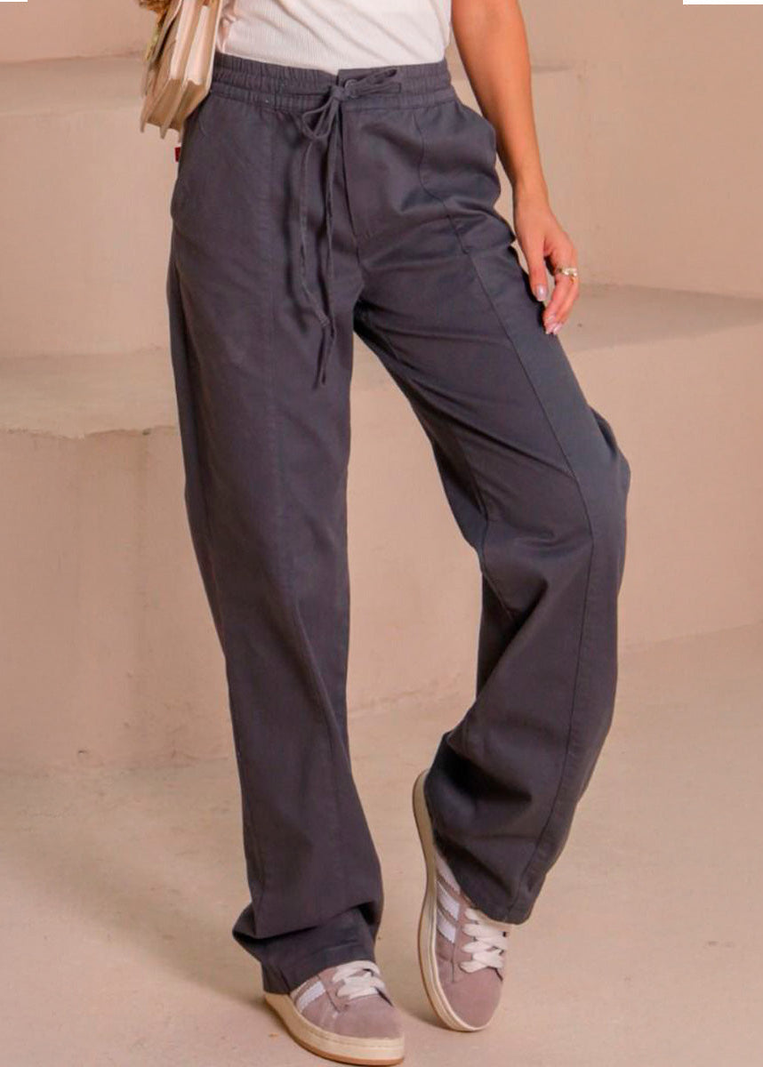 CALÇA SARJA WIDE LEG ELASTICO FEM00234 REVANCHE