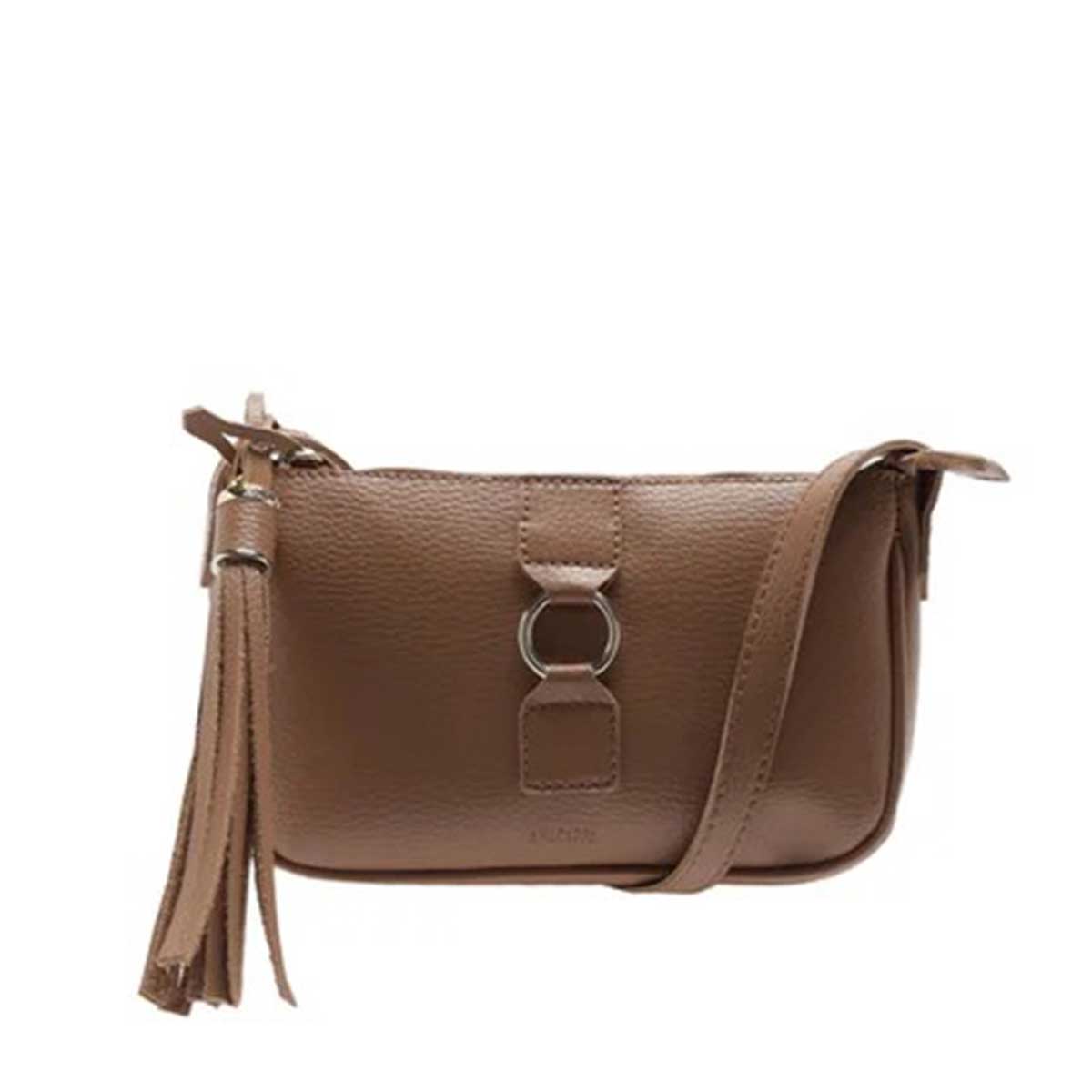 BOLSA TIRACOLO PEQUENA METAL DOTS MARROM C 50030 0162 0002 ANACAPRI