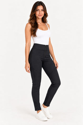 Preto | Calça Power Zíper Malipa — lado