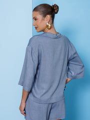 BLUSA BATA VISCO INDIGO 403214 SKENN