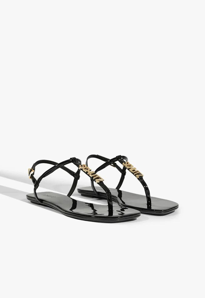 SANDÁLIA RASTEIRA CRYSTAL SCHUTZ LOGO PRETA S 01168 0089 0001 SCHUTZ Imagem secundária do produto