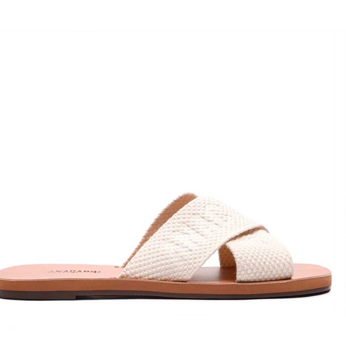 RASTEIRA TIRAS CRUZADAS GORGURÃO LOGO BEGE C 30244 0008 0001 ANACAPRI