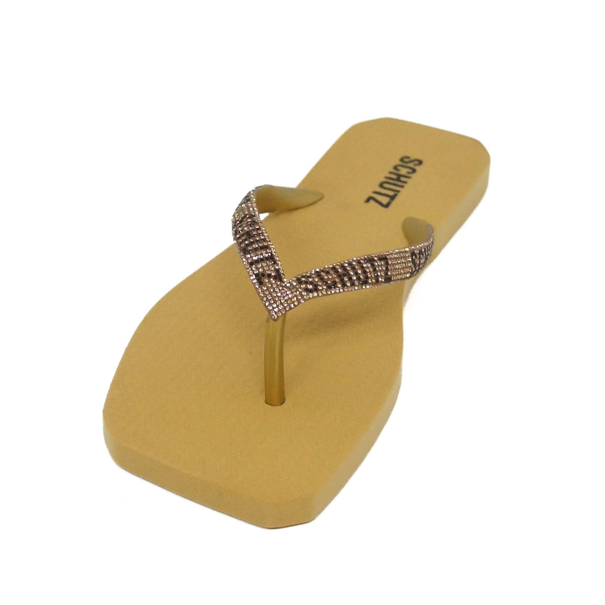 CHINELO DOURADO LOGO BRILHO S 21306 0013 0001 SCHUTZ - Vintedoisk