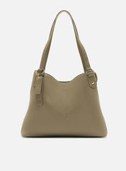 BOLSA HOBO BEGE GRANDE BAG CHARM TAG A 50021 0963 0002 AREZZO