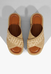 SANDÁLIA PAPETE VIENA RÁFIA NATURAL S 21869 0038 0002 SCHUTZ