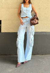 CALÇA CARGO JEANS URBAN 9449 ALCANCE