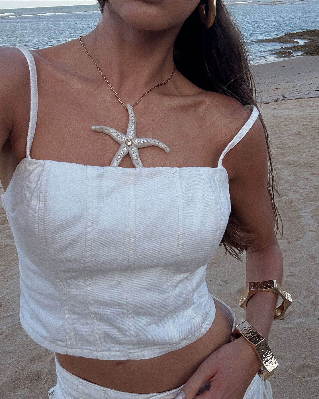 BLUSA TOP JEANS GAIA CORSET 10028005 ALCANCE Imagem secundária do produto
