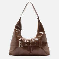 BOLSA HOBO MARROM GRANDE TIRAS FIVELA A 50021 0989 0002 AREZZO