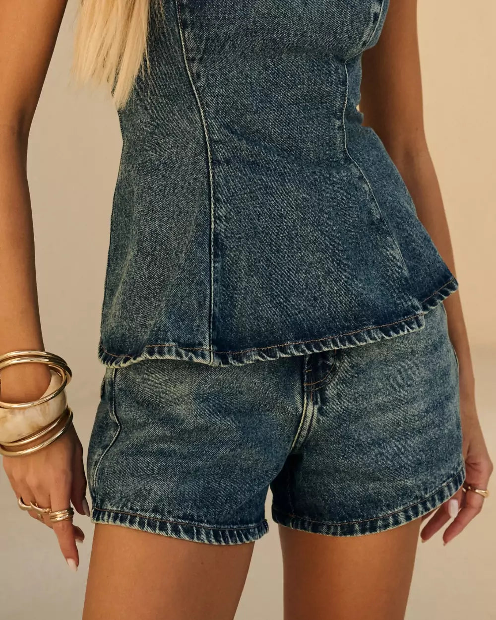 Shorts Feminino Alcance ref. SHORT JEANS - VintedoisK Imagem principal do produto