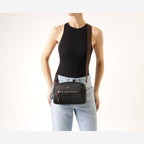 BOLSA TIRACOLO MÉDIA NYLON ALÇA FITA PRETA C 50039 0015 0003 ANACAPRI