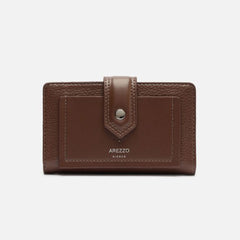 CARTEIRA MARROM PEQUENA BOLSO BOTÃO A 40011 0277 0006 AREZZO