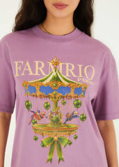 BLUSA T-SHIRT MEDIA CARROSEL PARIS 353635 FARM RIO