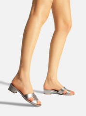 TAMANCO PRATA COURO SALTO BLOCO A 03199 0246 0028 AREZZO