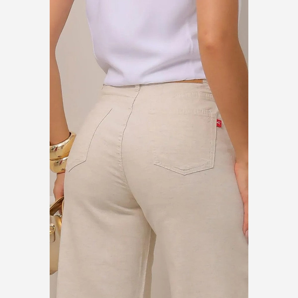 CALÇA WIDE LEG NATURAL LINHO 1158006C REVANCHE