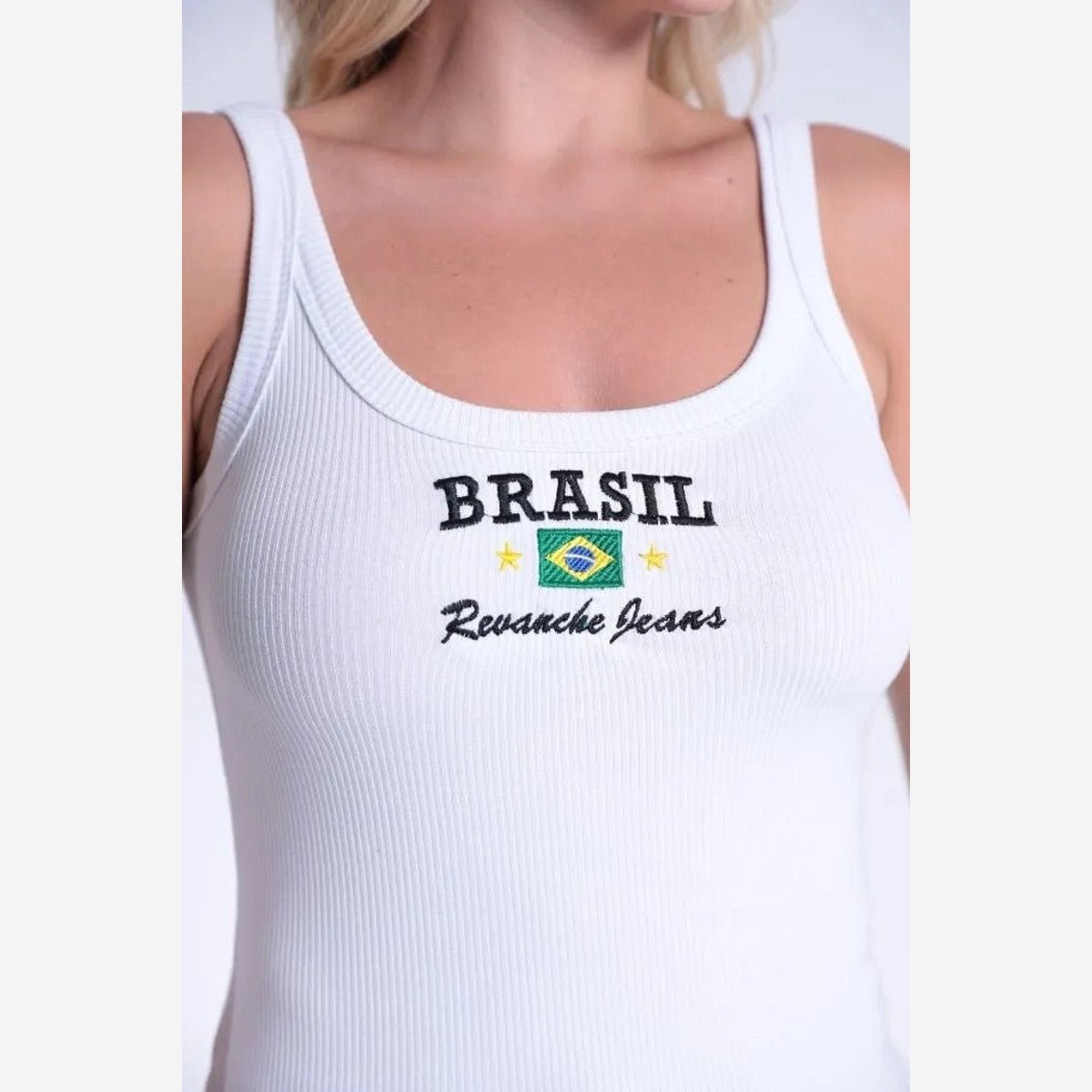 BLUSA REGATA CANELADA BRASIL BLFEM00194 REVANCHE Imagem secundária do produto