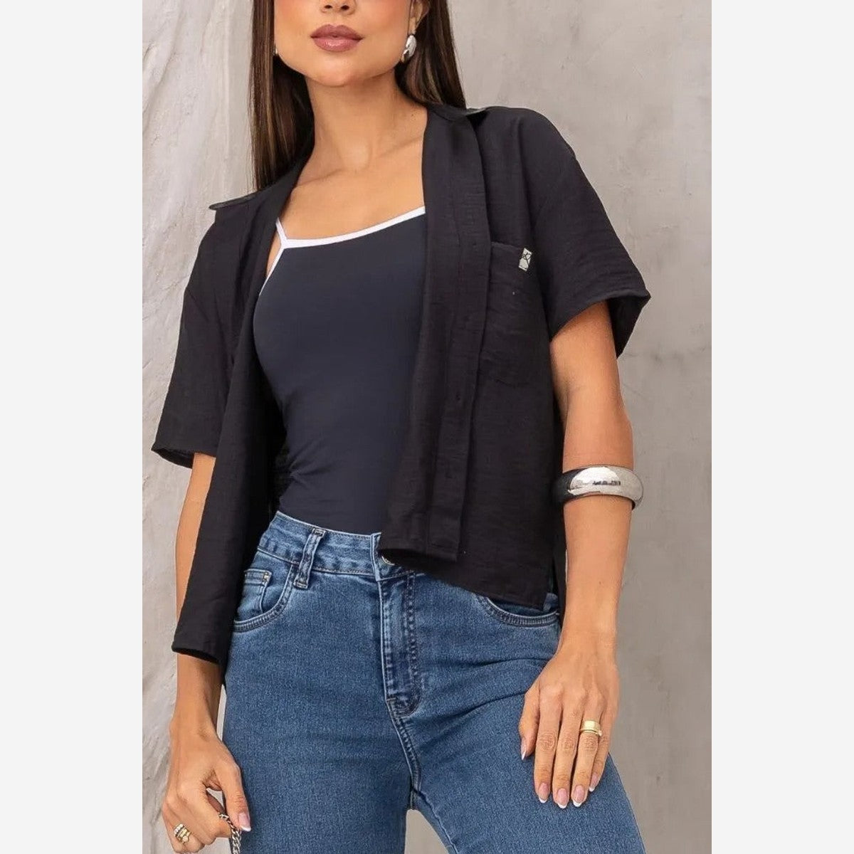 CAMISA CROPPED MC CMF00011 REVANCHE Imagem principal do produto