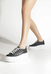 TÊNIS PLATAFORMA COURO PRETO S 21547 0021 0002 SCHUTZ