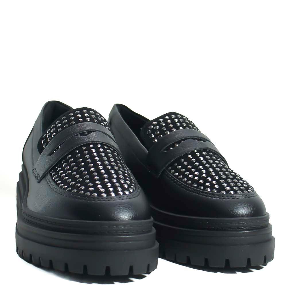 MOCASSIM PRETO GLAM TRATORADO KIARA C 30454 0009 0001 ANACAPRI - Vintedoisk