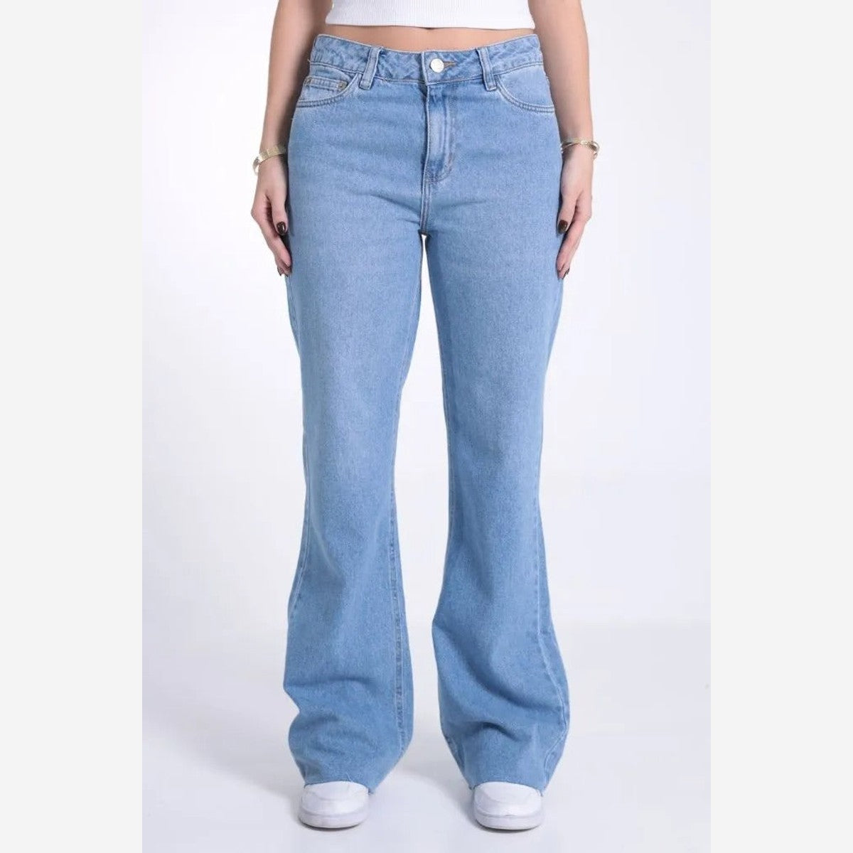 CALÇA JEANS RETA CLARA BARRA FIO CAFEM00521 REVANCHE