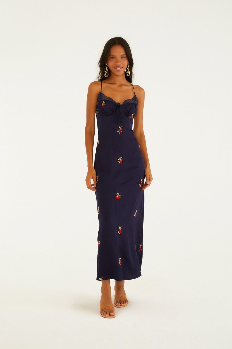 Vestido Feminino Farm rio ref. VESTIDO CETIM - VintedoisK