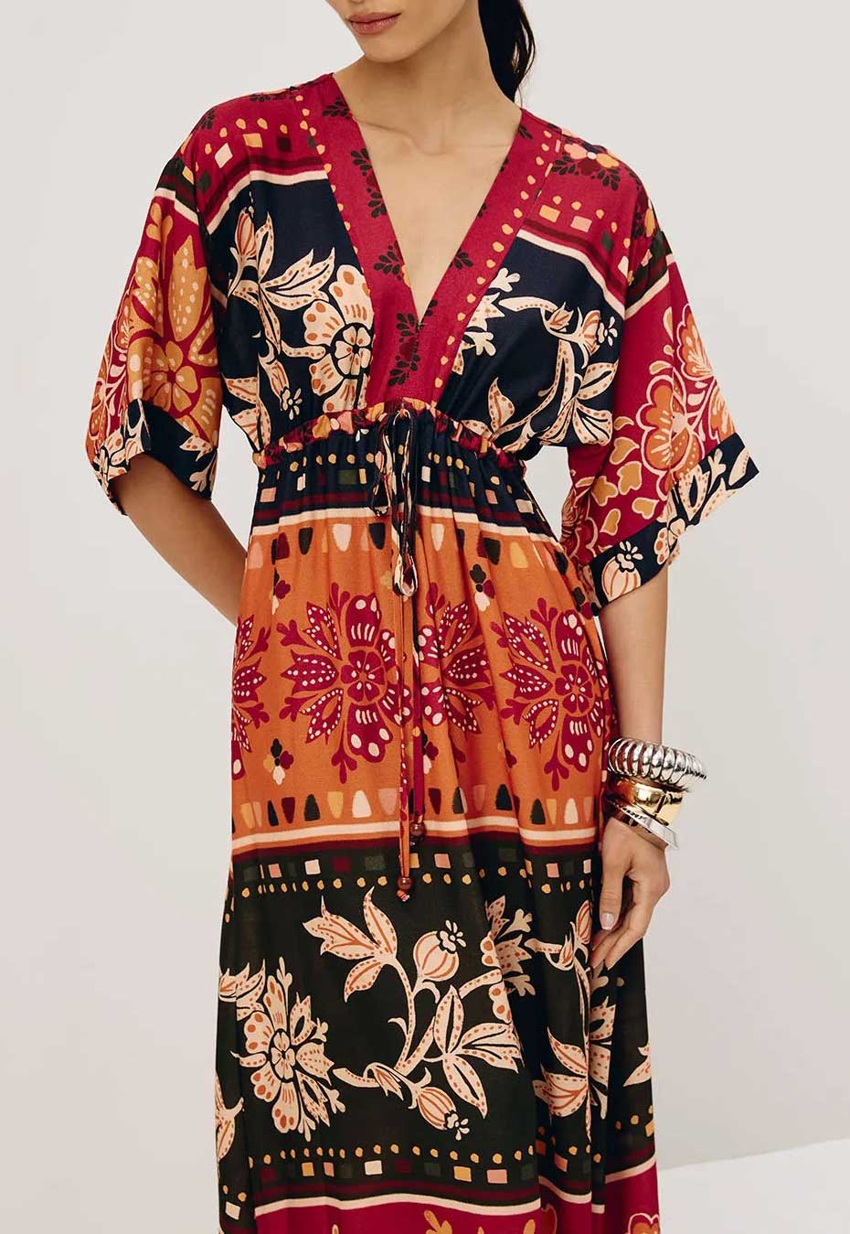 VESTIDO MIDI TUNEL MANGA 104836 CACAY Imagem secundária do produto