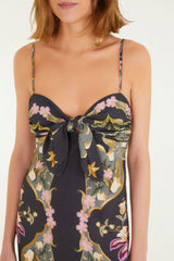 VESTIDO CURTO LENÇO FLORAL 345548 FARM RIO