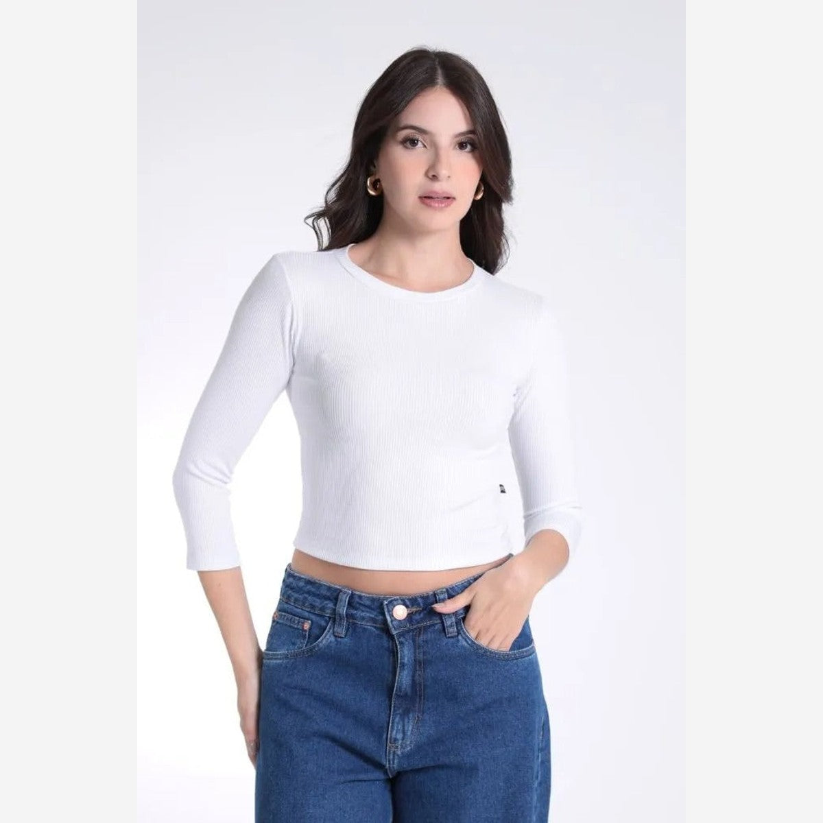 BLUSA CANELADA MANGA 3/4 BLFEM00232 REVANCHE