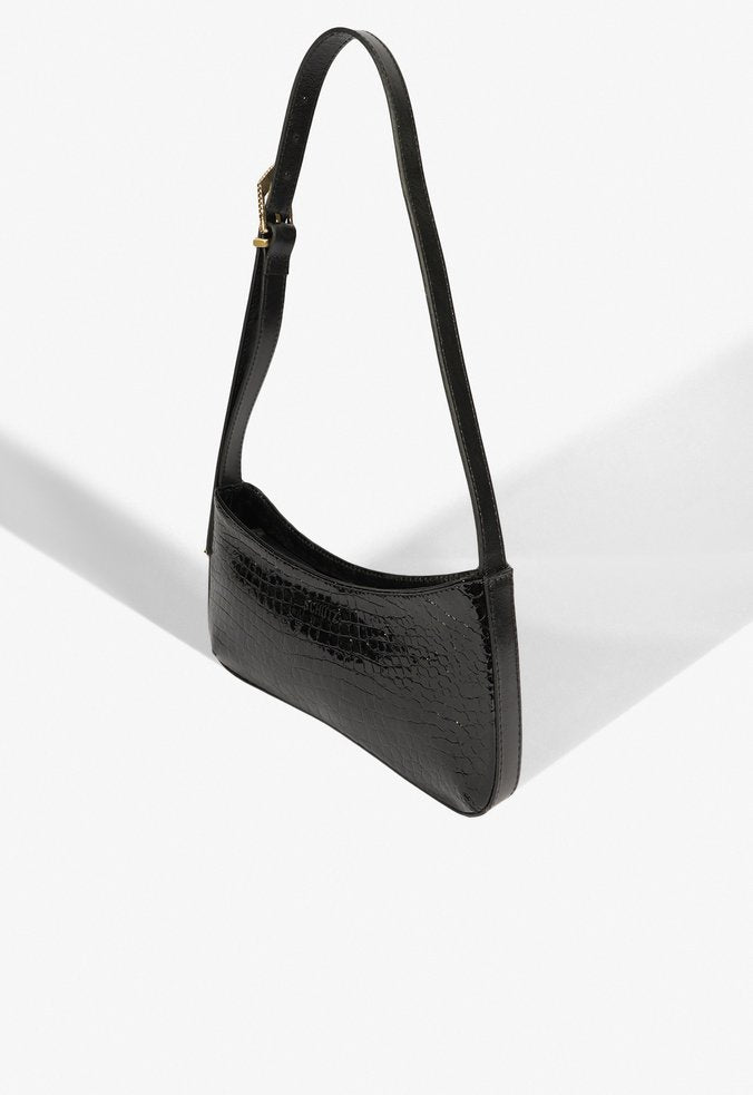 BOLSA AYLA COURO CROCO PRETA S 50021 0012 0001 SCHUTZ Imagem secundária do produto