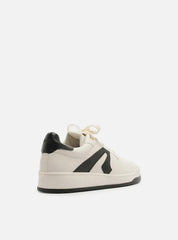 TÊNIS BRANCO MULTIMATERIAL PRETO SOLADO EMBORRACHADO A 12804 0050 0003 AREZZO