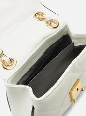 BOLSA TIRACOLO BRANCA COURO MIZZ PEQUENA DUO A 50023 0795 0002 AREZZO