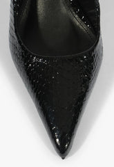 SCARPIN SLINGBACK PAOLA COURO CROCO PRETO S 22095 0012 0028 SCHUTZ