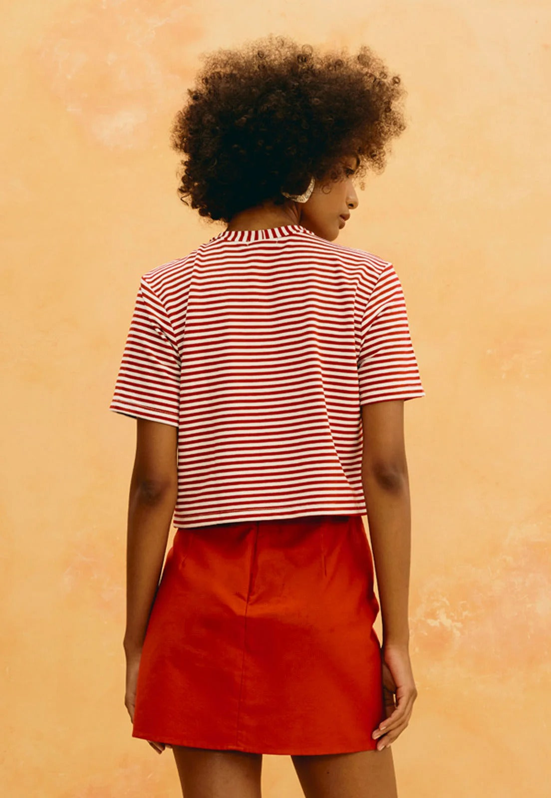 T SHIRT CROPPED LISTRAS VERMELHO MEDIO 108451-256-A CACAY Imagem secundária do produto