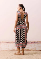 VESTIDO DECOTE V AMARRAÇÕES 105291 CACAY