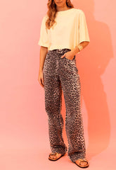 CALÇA JEANS WIDE LEG LEOPARD 8358 ALCANCE