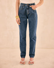 CALÇA JEANS MOM BASIC 173200236 ALCANCE