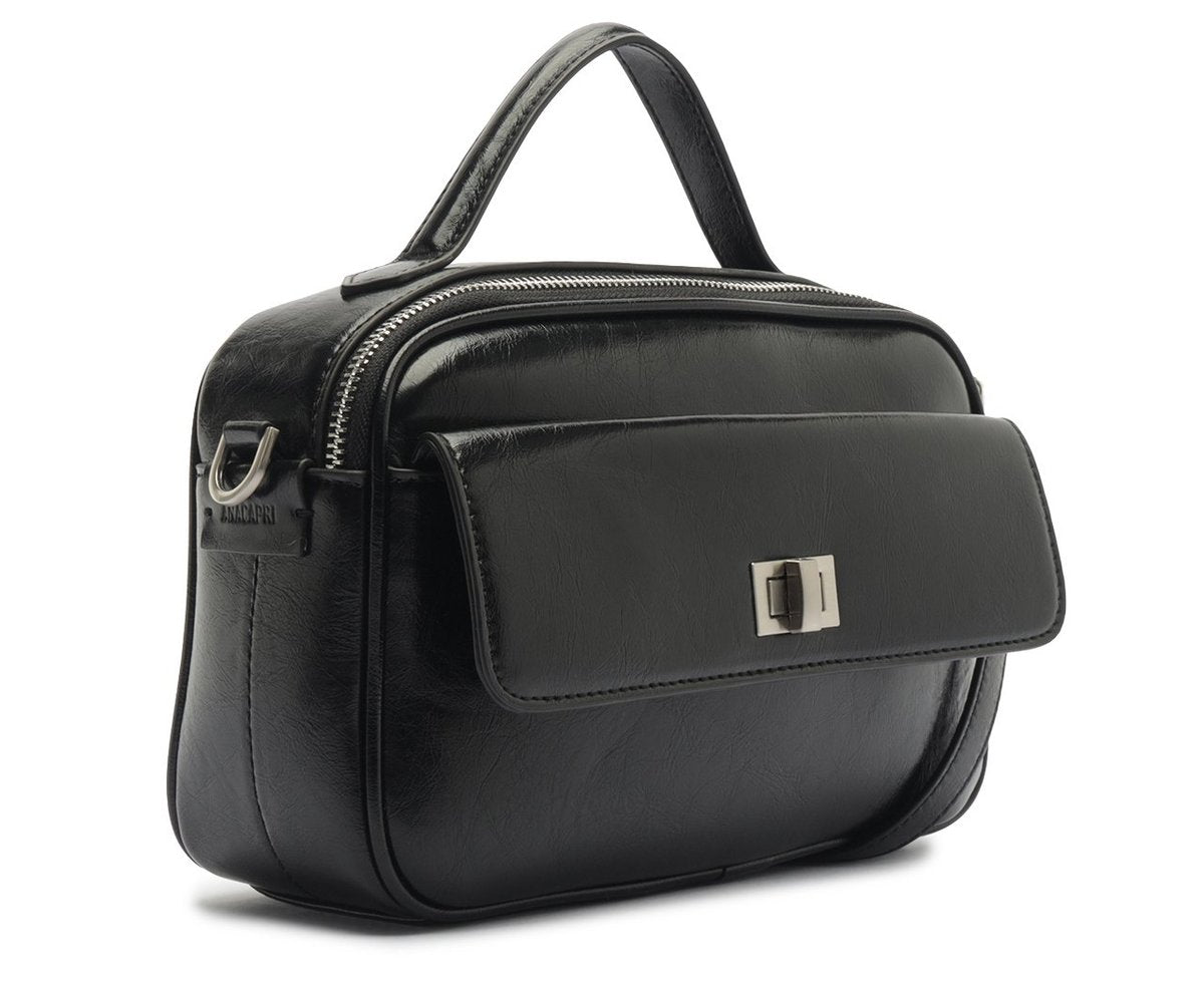 BOLSA TIRACOLO MÉDIA BAG CHARM ATACADOR PRETA C 50039 0028 0001 ANACAPRI Imagem secundária do produto