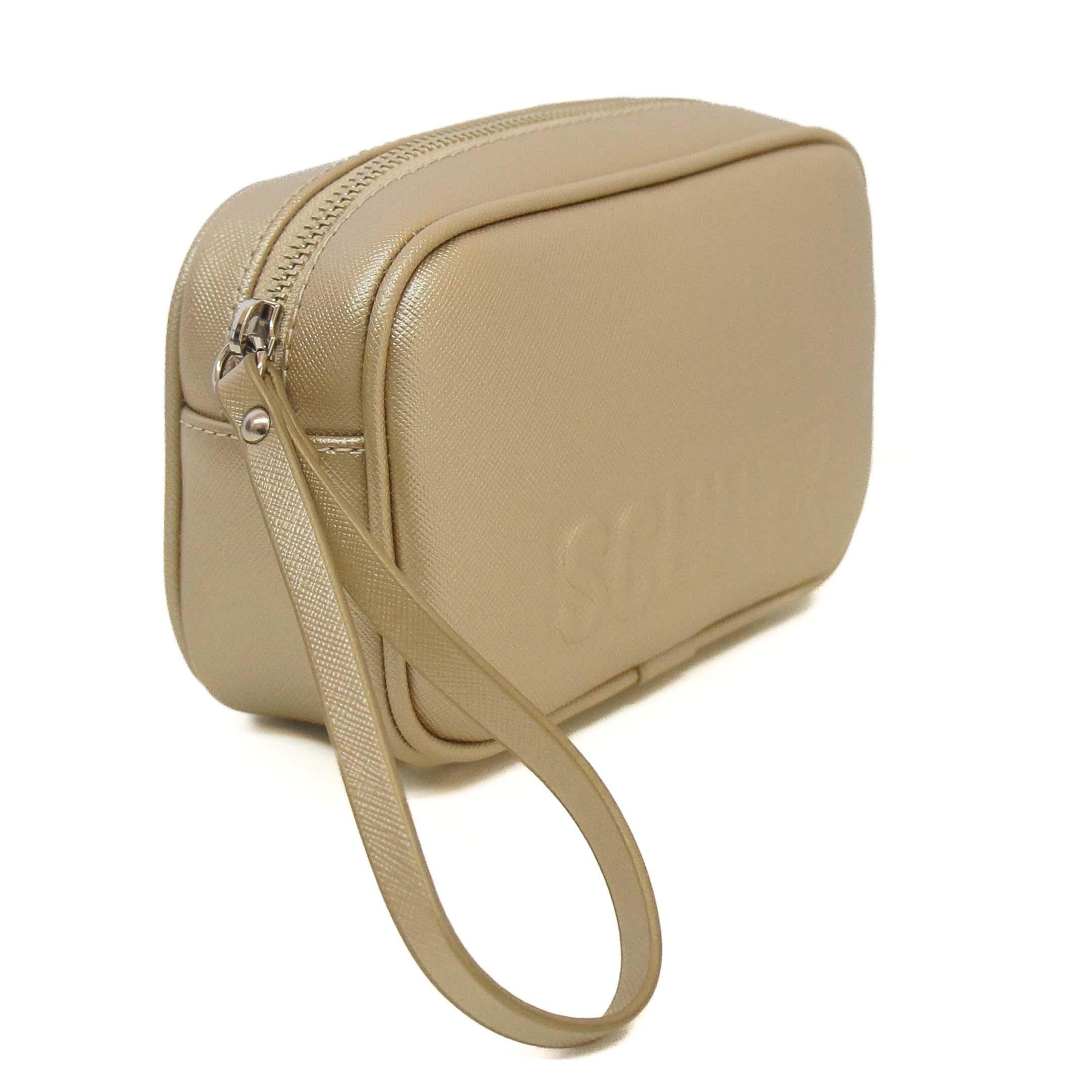 BOLSA CLUTCH DOURADA LOGO S 50015 0764 0004 SCHUTZ - Vintedoisk